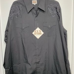 Ely Cattleman Western shirt NWT sz XXL pearl snap